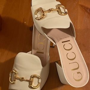 Gucci horsebit slide sandals.